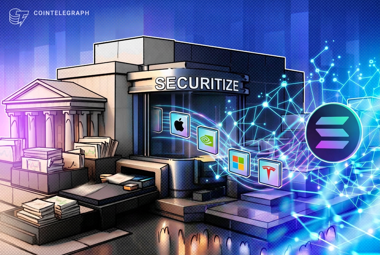 Ações da Securitize sobem mais de 10% após lançamento de ações tokenizadas dos EUA na Solana - SOL