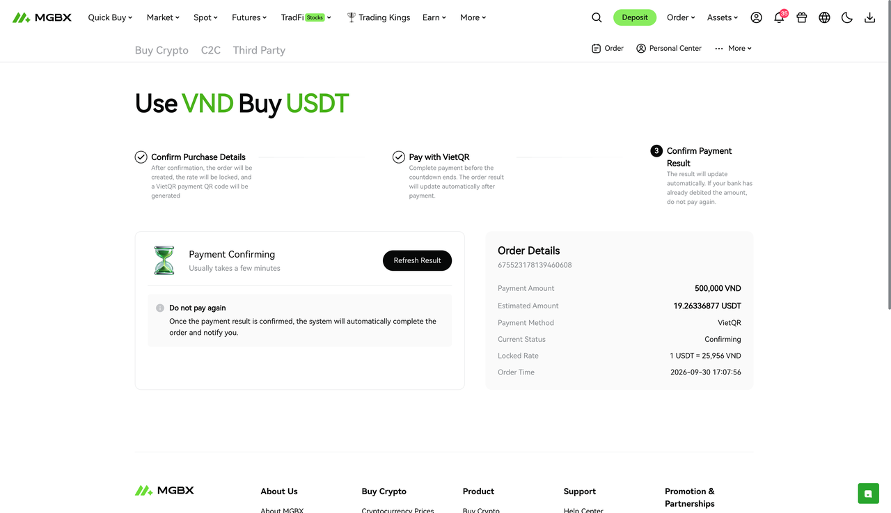 [Product Update] MGBX VND VietQR Instant Buy Crypto Now Live